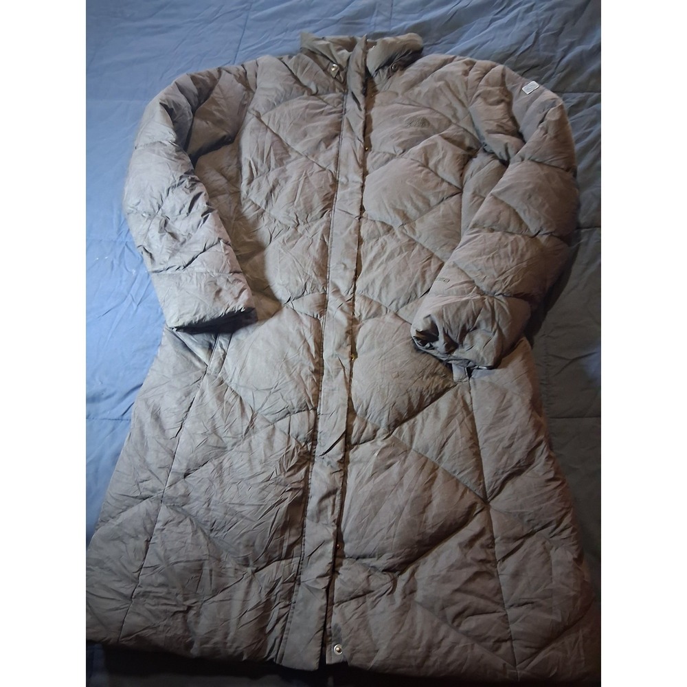The North Face Women's Black‎ Puffer Jacket  550 Size L Down Filled Long Parka